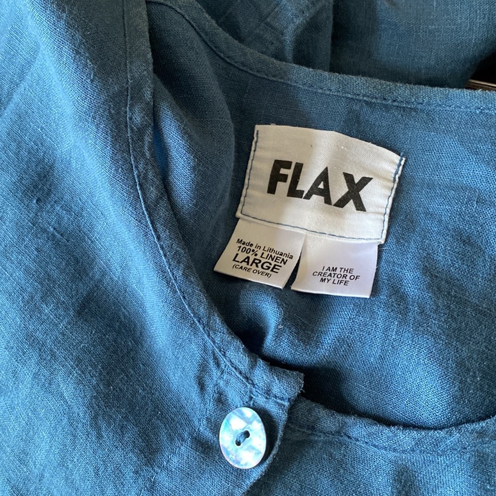 Flax linen cropped jacket - Picture 6 of 10